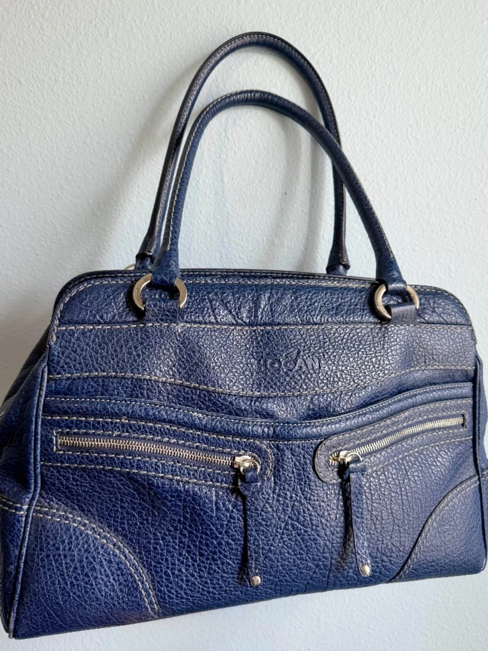 Hogan Satchel Bag Navy Blue